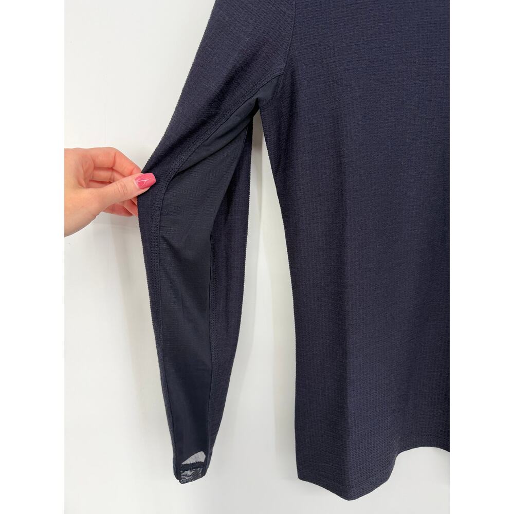 Horse Pilot Suntech Shirt Anti-UV Long Sleeve Riding Schooling Quarter Zip Blue - Picture 11 of 16